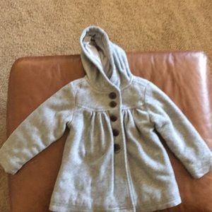 Toddler Girl Gray Lined Hooded Jacket